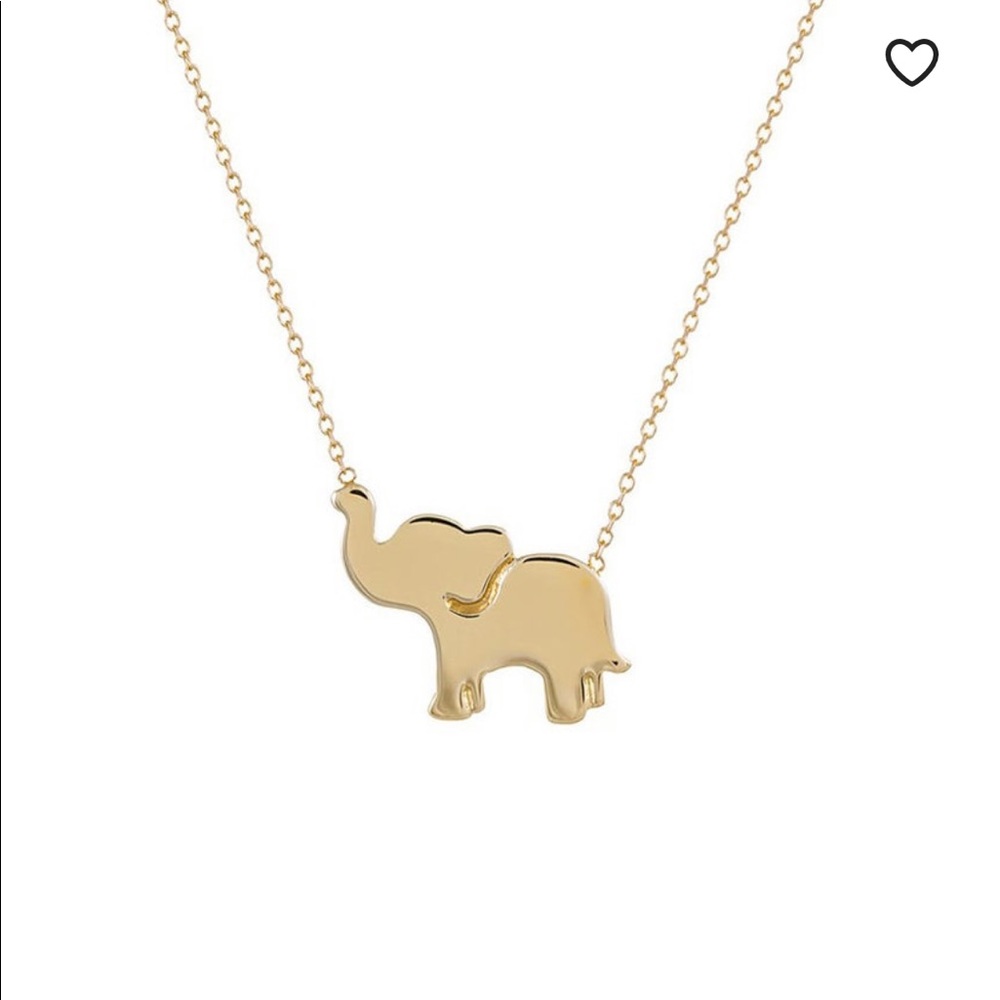 Gold Elephant Necklace 🐘